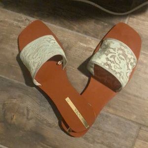 Zara Lace Flat Sandals